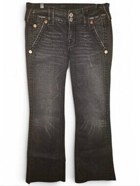 NWOT TRUE RELIGION Black Sqmmy Big T Jeans - Size 31
